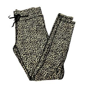 The Upside Leopard Print Side Stripe Leggings Yoga Pants Size Large